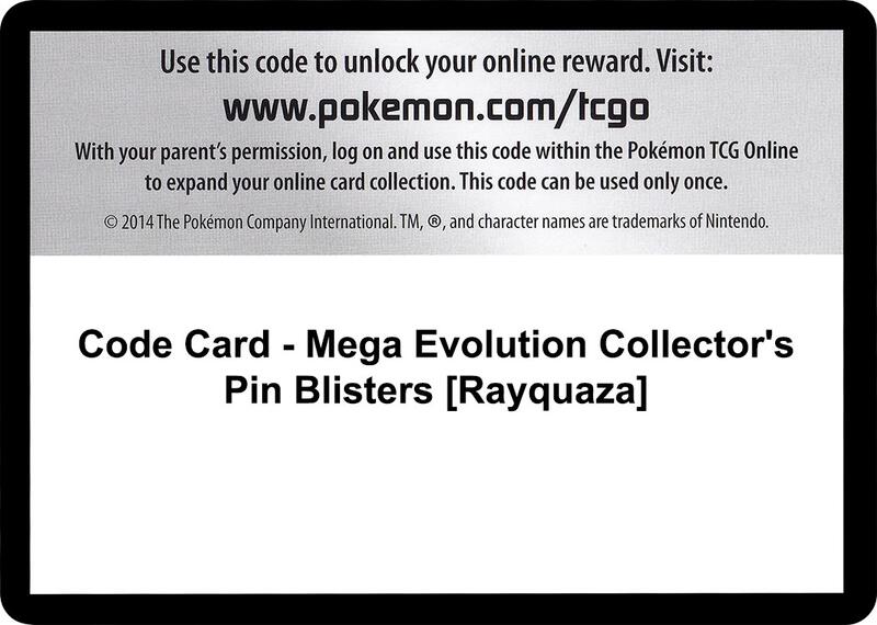 Code Card - Mega Evolution Collector's Pin Blisters [Rayquaza]