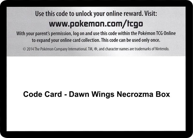 Code Card - Dawn Wings Necrozma Box