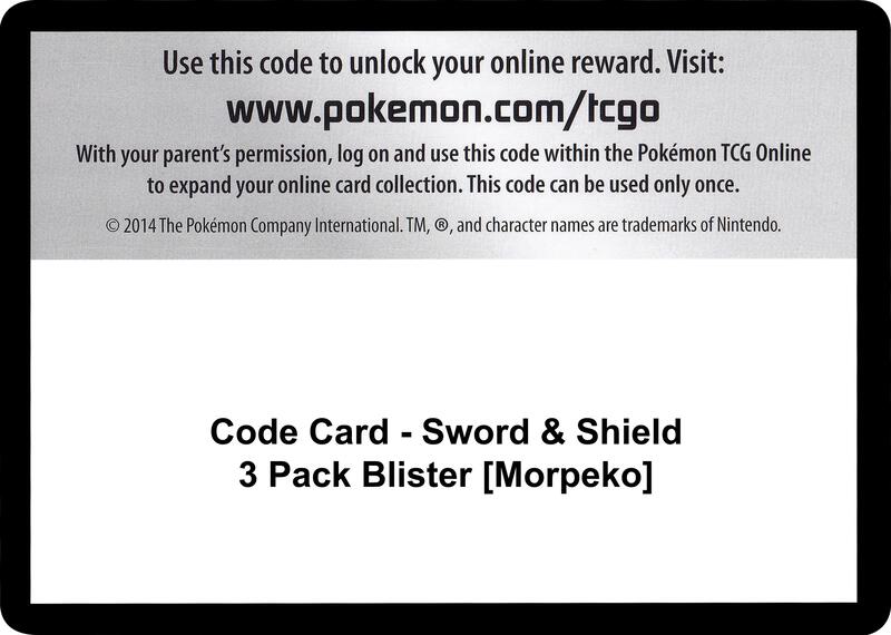 Code Card - Sword & Shield 3 Pack Blister [Morpeko]