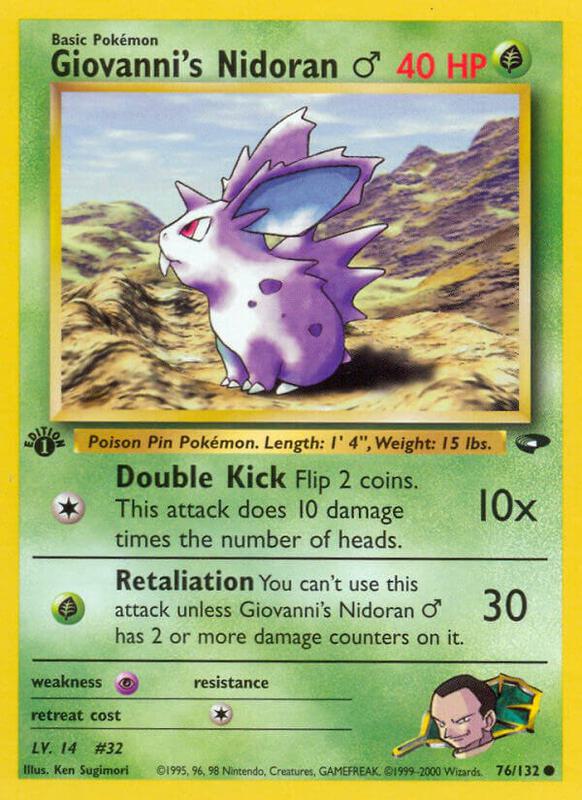 Giovanni's Nidoran♂ card