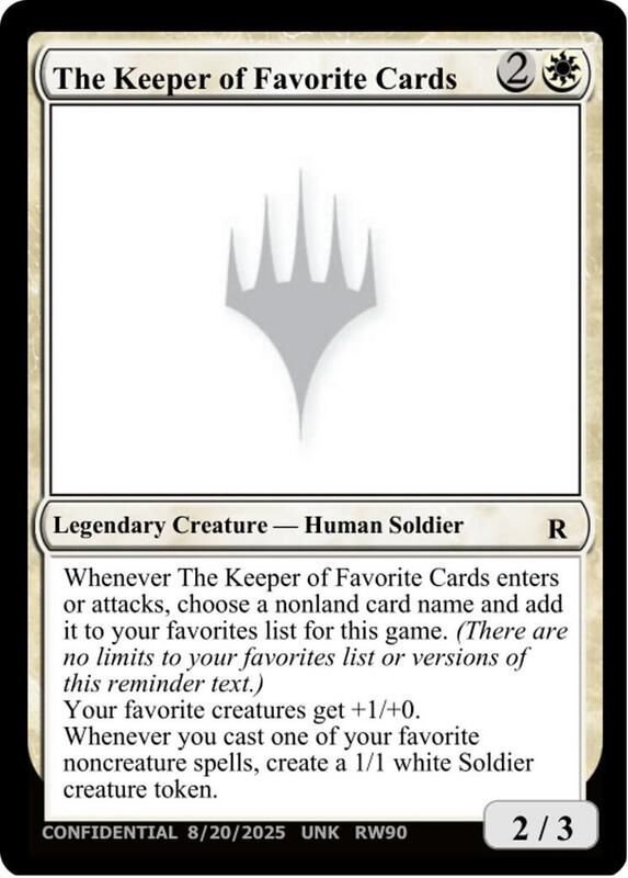 The Keeper of Favorite Cards (8/20/2025)