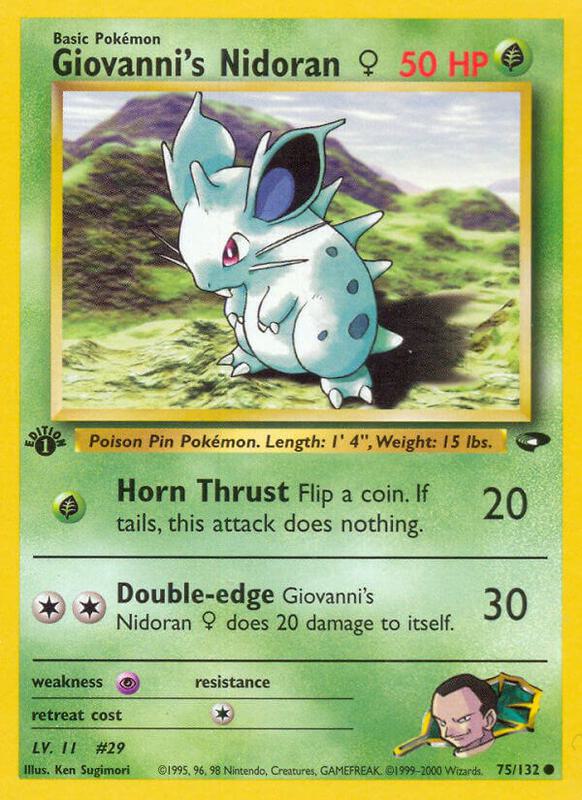 Giovanni's Nidoran♀ card