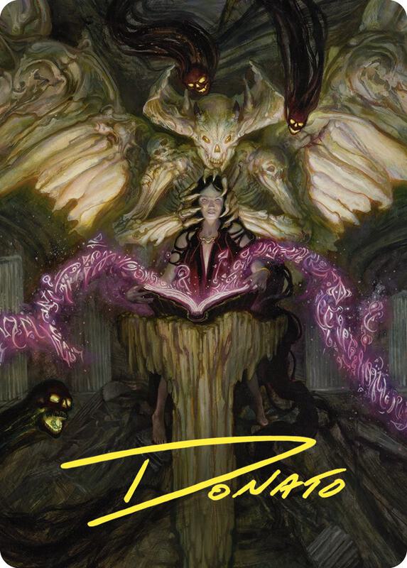 Demonic Tutor Art Card (Gold-Stamped Signature)