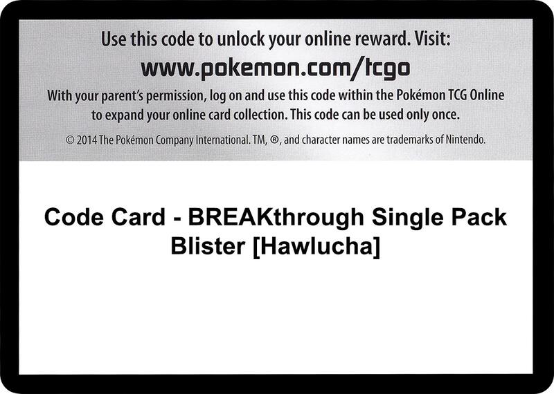 Code Card - BREAKthrough Single Pack Blister [Hawlucha]