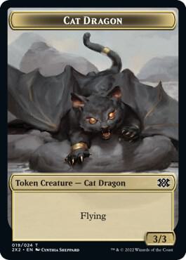 Cat Dragon // Monk Double-Sided Token