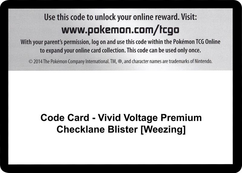 Code Card - Vivid Voltage Premium Checklane Blister [Weezing]
