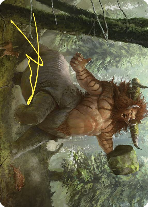Stonehoof Chieftain Art Card (Gold-Stamped Signature)