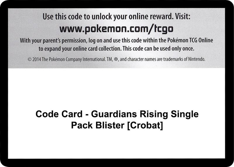 Code Card - Guardians Rising Single Pack Blister [Crobat]