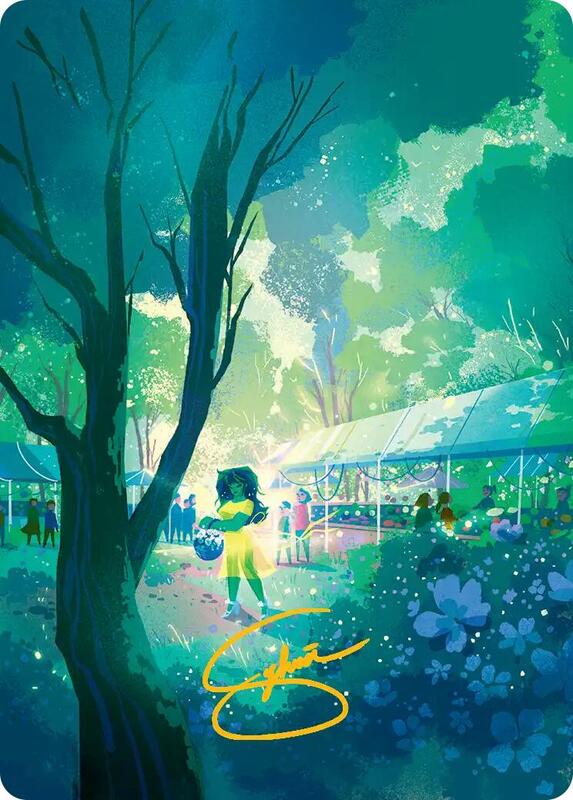 Forest Art Card (Gold-Stamped Signature)