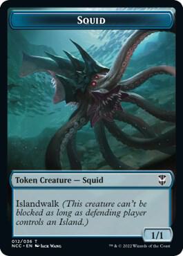 Squid // Treasure (013) Double-Sided Token