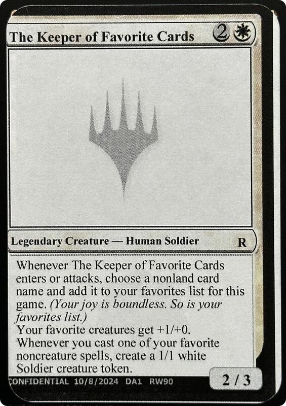The Keeper of Favorite Cards (10/8/2024)