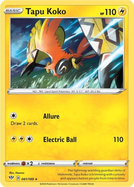 Tapu Koko - 061/189 (Non-Holo)