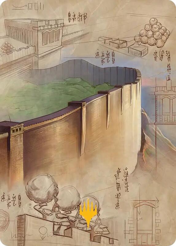 The Walls of Ba Sing Se Art Card (Gold-Stamped Planeswalker Symbol)