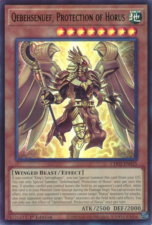 Qebehsenuef, Protection of Horus
