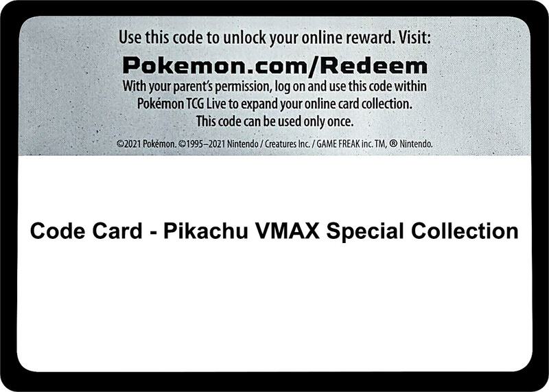 Code Card - Pikachu VMAX Special Collection