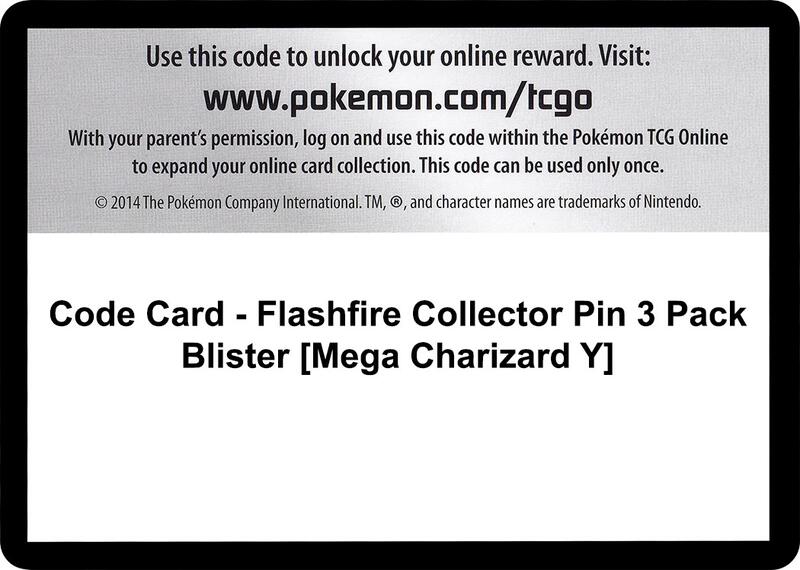 Code Card - Flashfire Collector Pin 3 Pack Blister [Mega Charizard Y]