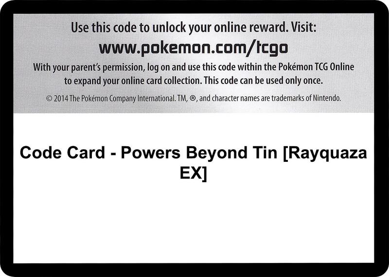Code Card - Powers Beyond Tin [Rayquaza EX]
