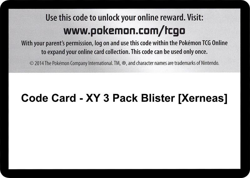 Code Card - XY 3 Pack Blister [Xerneas]