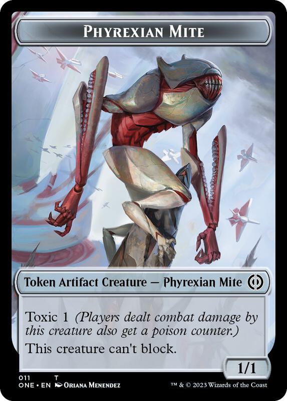 Phyrexian Mite (011) // Phyrexian Horror (004) Double-sided Token