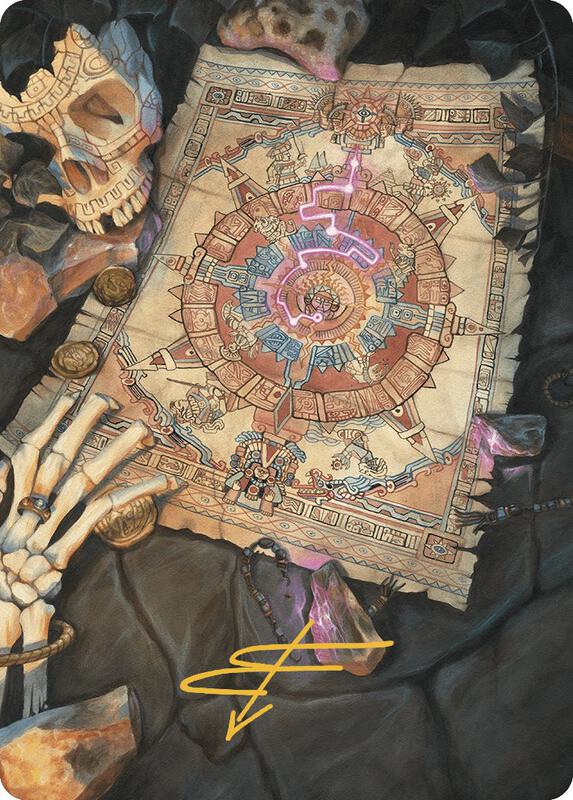 Map Token Art Card (Gold-Stamped Signature)