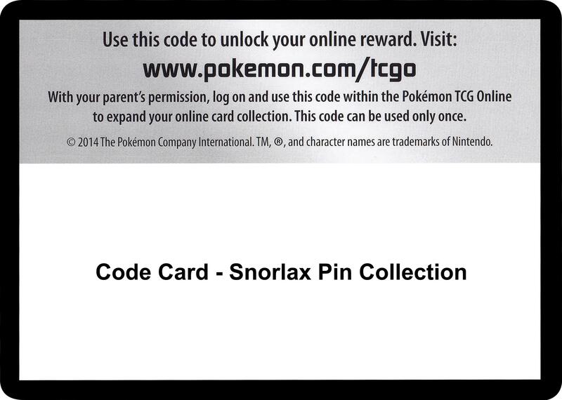 Code Card - Snorlax Pin Collection