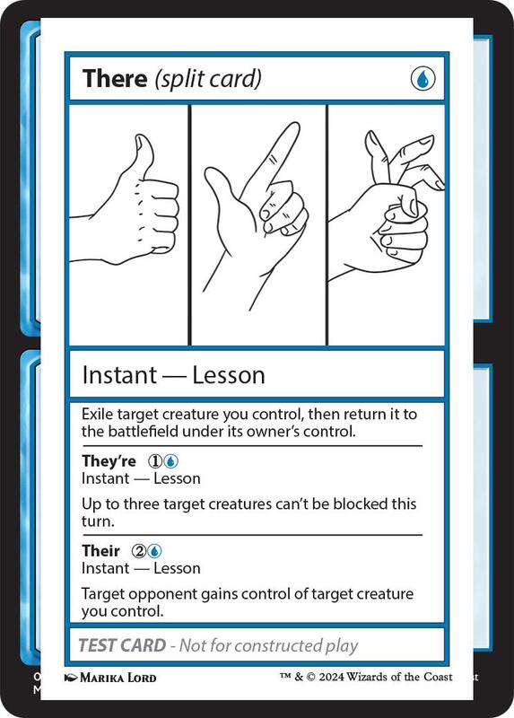 There (split card)