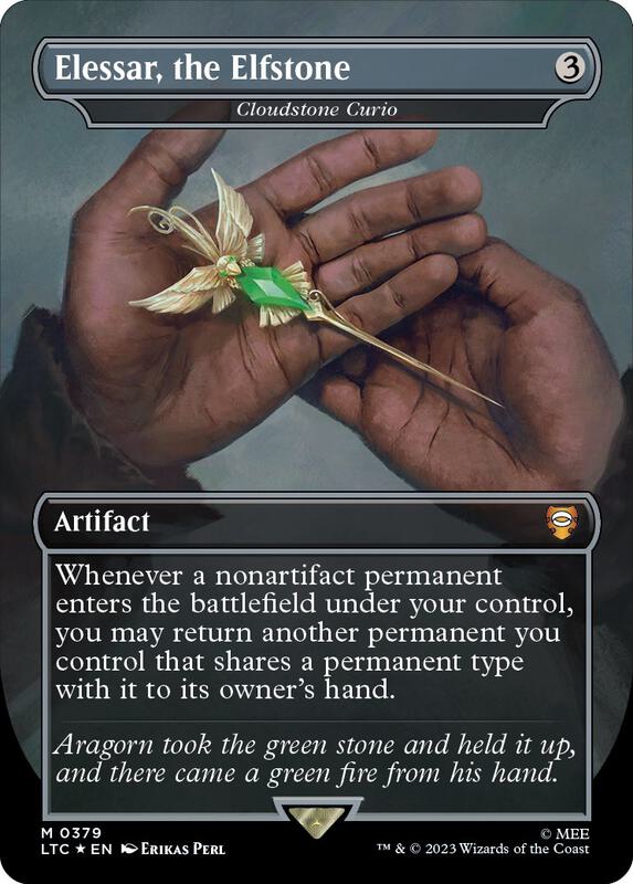 Elessar, the Elfstone - Cloudstone Curio (Borderless) (Surge Foil)