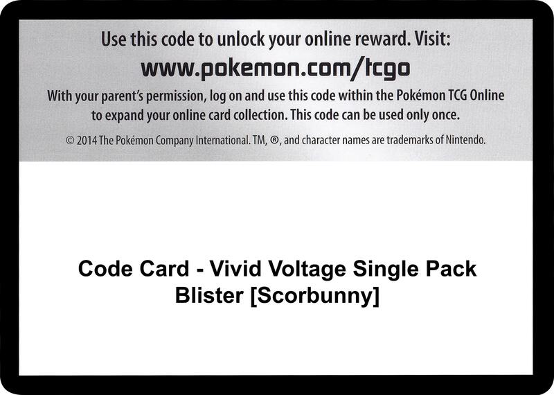 Code Card - Vivid Voltage Single Pack Blister [Scorbunny]