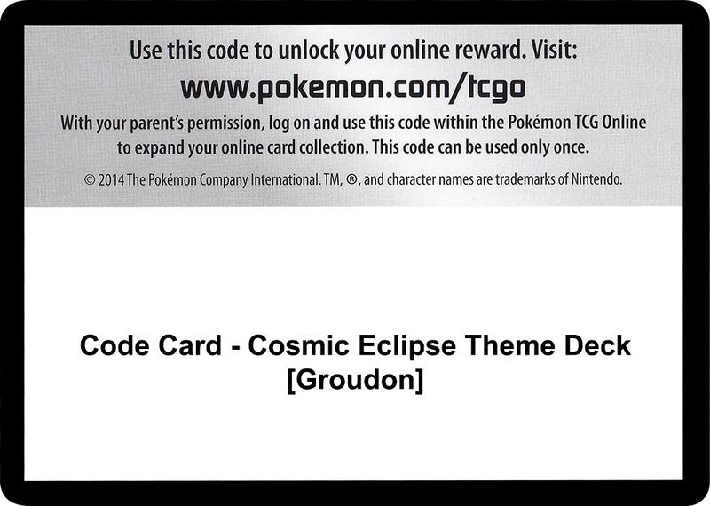 Code Card - Cosmic Eclipse Theme Deck [Groudon]