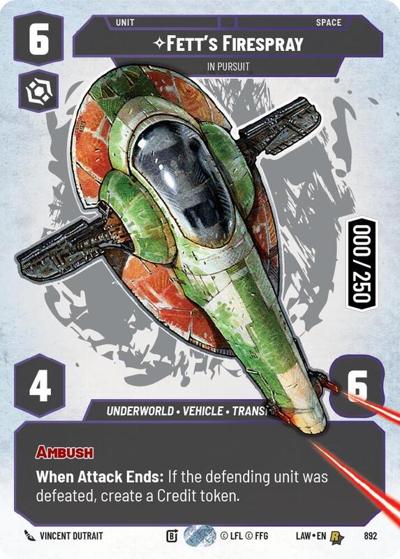 Fett's Firespray - In Pursuit (Serialized)