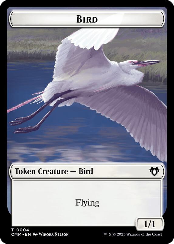 Bird // Dwarf Berserker Double-Sided Token