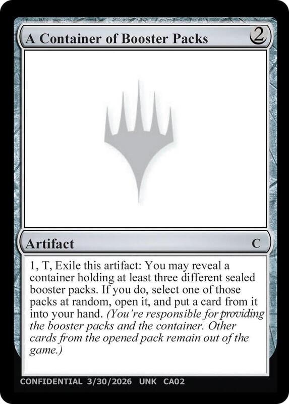 A Container of Booster Packs