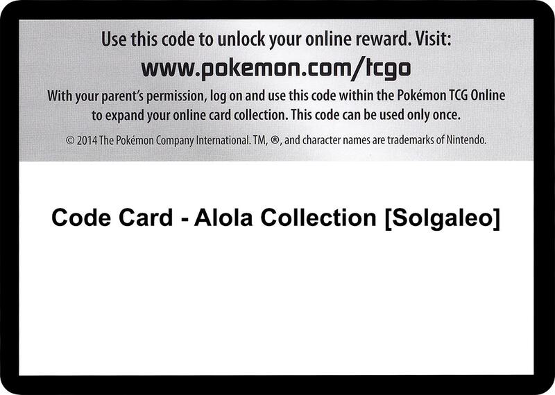 Code Card - Alola Collection [Solgaleo]
