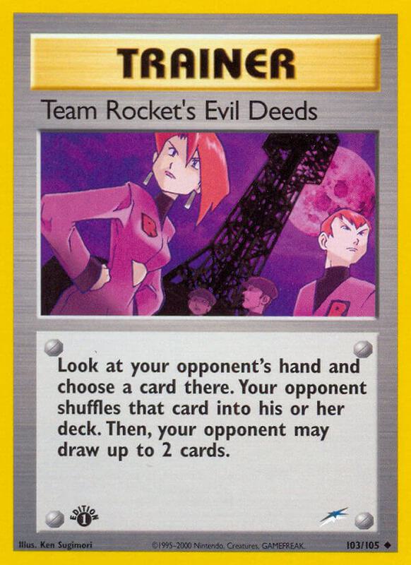 Team Rocket's Evil Deeds card