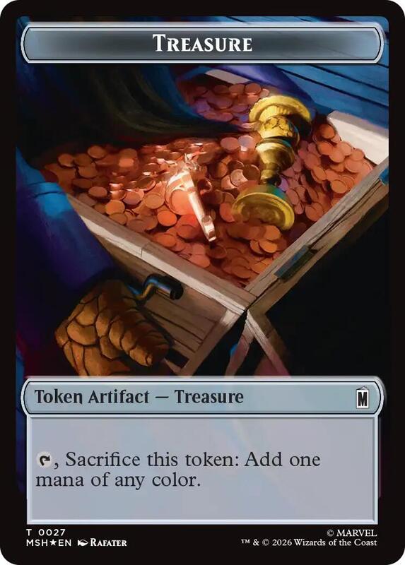 Treasure (0027) // Construct (0030) Double-Sided Token (Surge Foil)