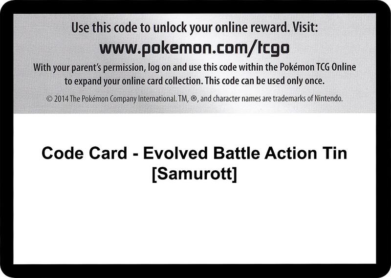 Code Card - Evolved Battle Action Tin [Samurott]