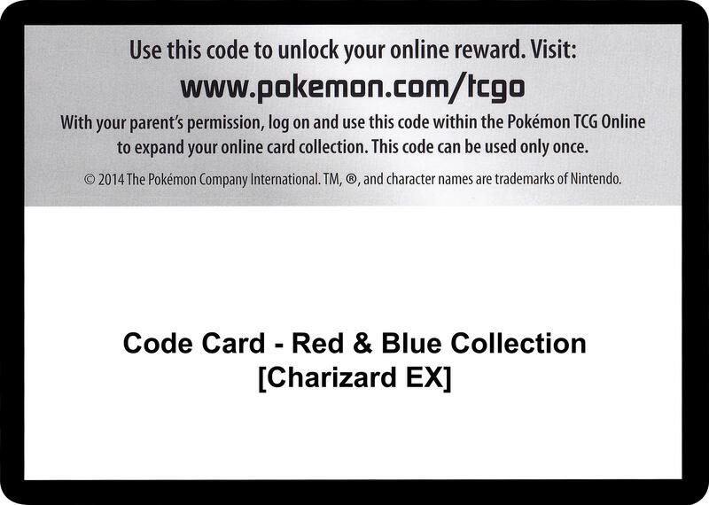 Code Card - Red & Blue Collection [Charizard EX]