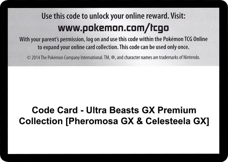 Code Card - Ultra Beasts GX Premium Collection [Pheromosa GX & Celesteela GX]