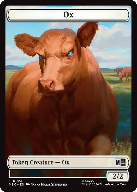 Ox (0023) // Construct (0030) Double-Sided Token (Surge Foil)