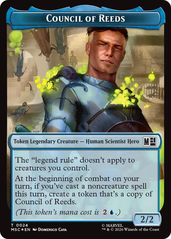 Council of Reeds (0024) // Construct (0030) Double-Sided Token (Surge Foil)