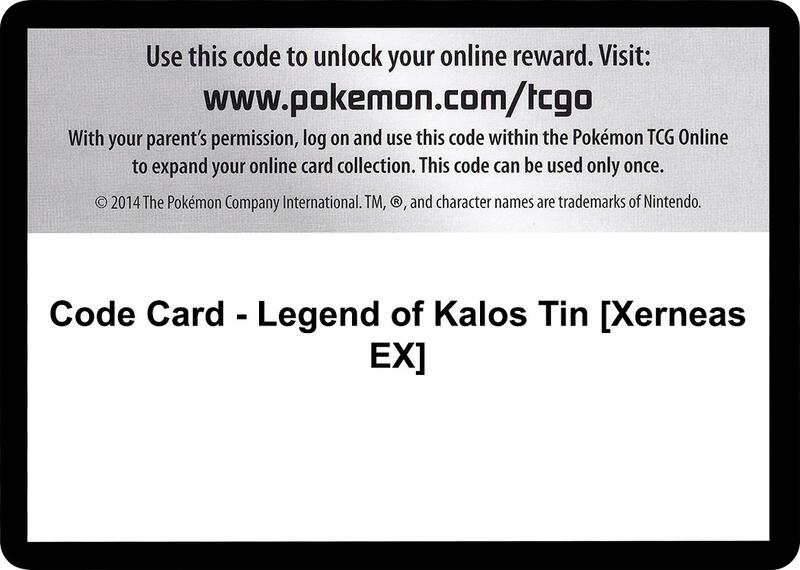 Code Card - Legend of Kalos Tin [Xerneas EX]