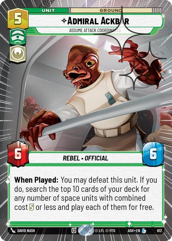 Admiral Ackbar - Assume Attack Coordinates (Hyperspace Foil)
