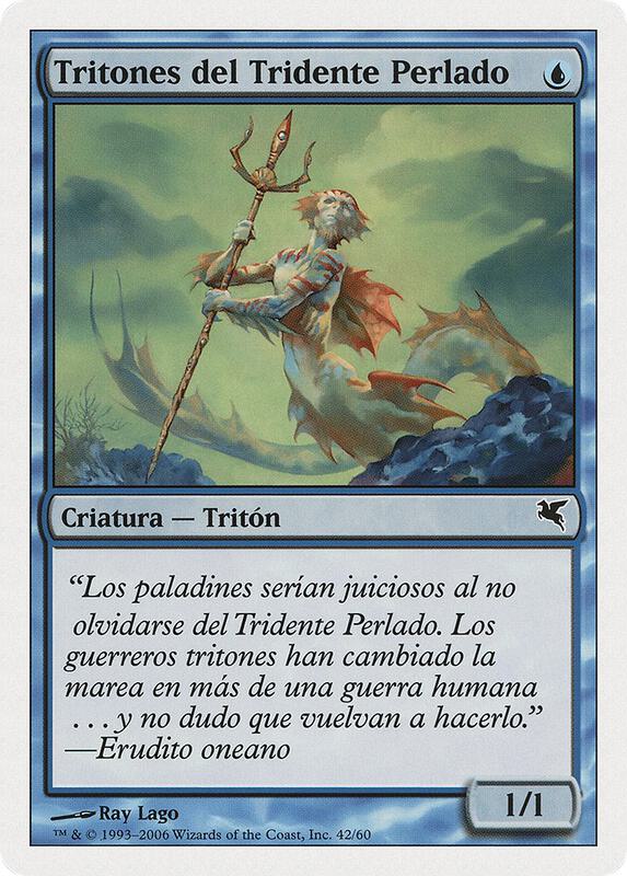 Merfolk of the Pearl Trident (Spanish) - "Tritones del Tridente Perlado"