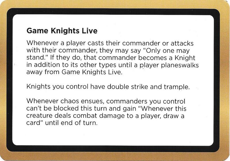 Game Knights Live (Black Lotus Unknown Planechase)