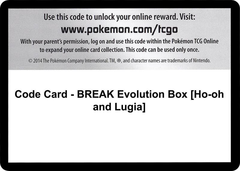 Code Card - BREAK Evolution Box [Ho-oh and Lugia]
