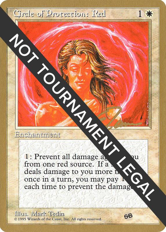 Circle of Protection: Red - 1996 Eric Tam (4ED) (SB)