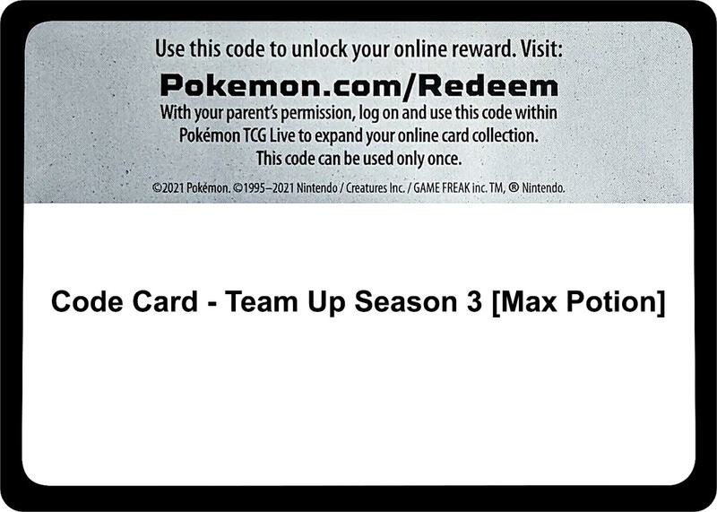 Code Card - Team Up Season 3 [Max Potion]
