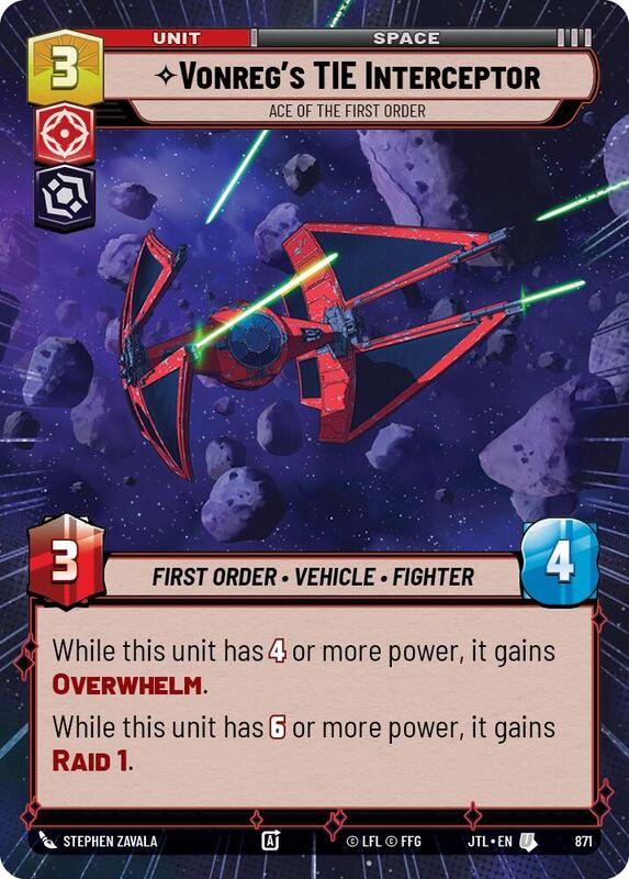 Vonreg's TIE Interceptor - Ace of the First Order (Hyperspace Foil)