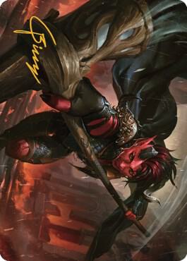 Karlach, Fury of Avernus Art Card (34/81) (Gold-Stamped Signature)