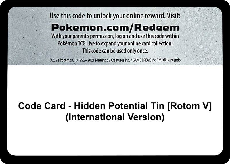 Code Card - Hidden Potential Tin [Rotom V] (International Version)